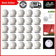 Practice Golf Balls, 25 Pack Plastic Airflow Hollow Golf Balls for Driving Ra...