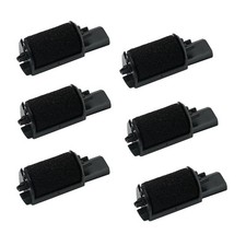 IR-40 Ink Roller 6 Pack Compatible Calculator Printer Ribbon Small, Black