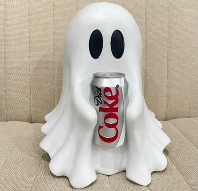 New COCA-COLA Ghost Figurine Holding Diet Coke Can Halloween No drinks