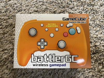 Retro Fighters BattlerGC Wireless Gamepad Orange GameCube Switch Wii CIB