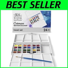 Watercolor Paint Set, 24 Half Pans, Excellent Tinting