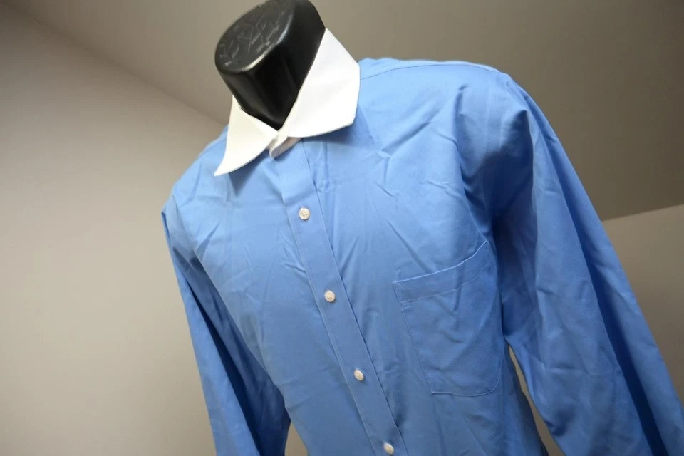 Donald Trump Dress Shirt Regular Fit Blue French Cuff Mens Size 16.5 34/35 Large - Image 2 of 4