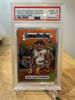 25Bowman Chrome Miguel Cabrera Garbage Pail Kids 