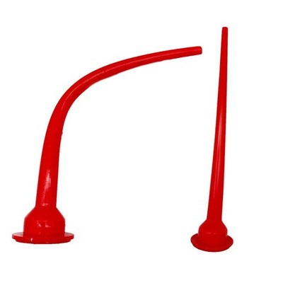 2pcs Reusable 30cm Red Caulking Nozzle Set For Easy Kitchen & Bathroom Sealing
