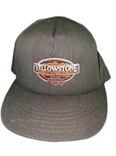 Vtg West Yellowstone Montana Harley Davidson Snapback Hat MADE IN USA RARE