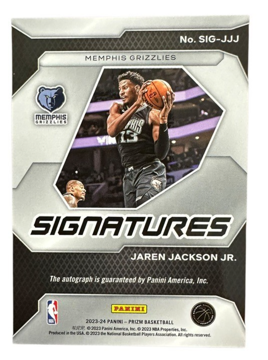 2023-24 Panini Prizm Signatures JAREN JACKSON JR Auto Autograph