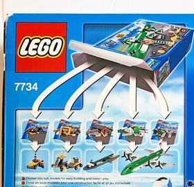 Lego 7734, Cargo Plane, 3 sealed bags - 1, 2 & 5, Ground Crew minifigs & Engines