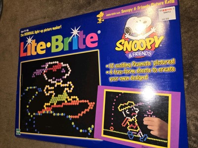 1999 Hasbro LITE BRITE Snoopy And Friends Refill 12 Pictures NEW!