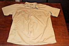 Boy Scouts of America BSA Men's Shirt Tan 3X-Large XXXL Glued Patches