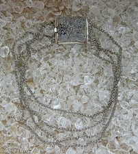 Kropfkette Trachten Hals Ketten Collier in 835 er Silber länge 33,5 cm antik.