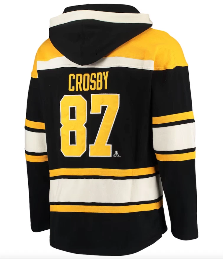 Men's Pittsburgh Penguins Sidney Crosby Black Lacer Pullover Hoodie NHL