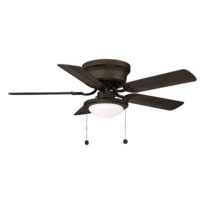 44 In. LED Indoor Oil-Rubbed Bronze Ceiling Fan with Light Kit