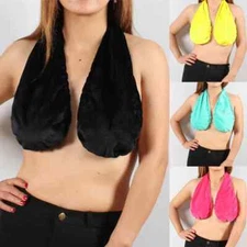 1pc Bra Women Breast-feeding Tube Top Bath Towel Hanging Neck blue Top