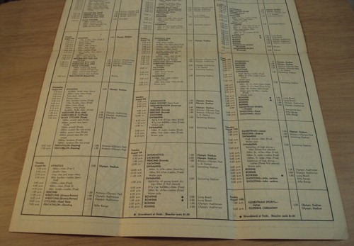 1932 'Xth OLYMPIAD Los Angeles'~Guía del visitante~Programa detallado de los Juegos Olímpicos~MAPA~ - Imagen 4 de 12