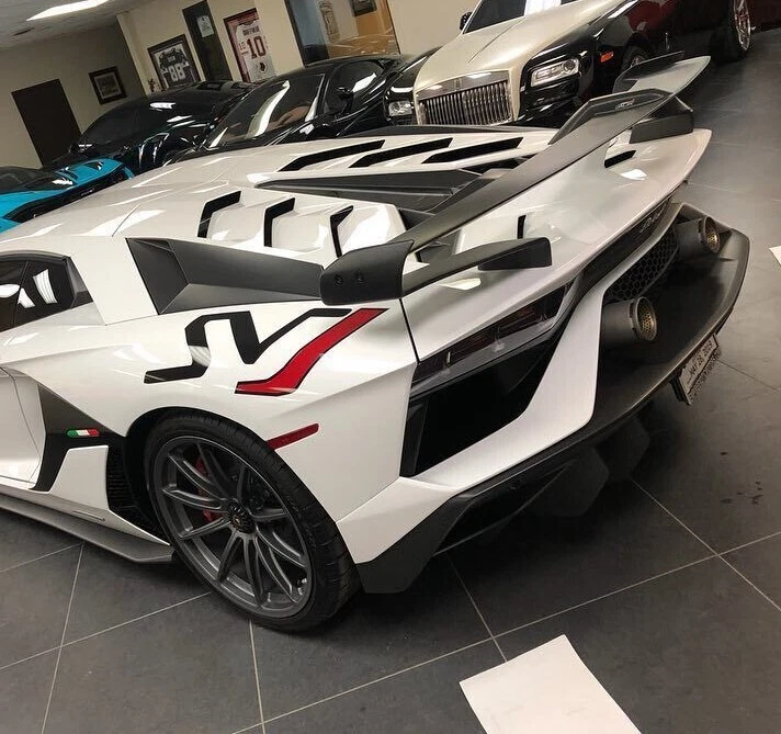 SVJ (PAR) Calcomanía Vinilo Pegatinas PARA Lamborghini AVENTADOR Set, Kit, Carbono, Foto 2 de 4