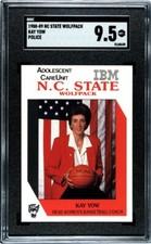 1988-89 N.C. STATE IBM Police KAY YOW Women's Coach SGC 9.5 GEM Pop 1 Wolfpack 