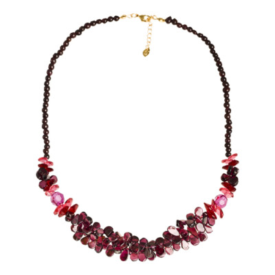 Perlenschmuck Halskette, Achat Stil Steine & Perlen, Swarovski Kristall Elemente