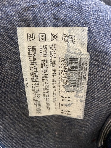 Dickies Herren Denim Baumwolle Latzhose Größe 50 x 32 Knopfleiste Zimmermann Schleife - Bild 5 von 9