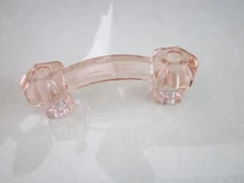 LIGHT PINK GLASS CABINET PULLS DRAWER HANDLES VINTAGE STYLE