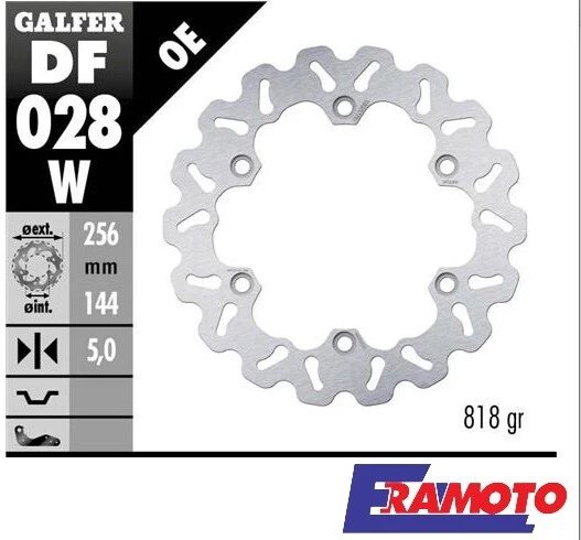 Disco de freio Galfer Wave 256X5Mm traseiro para Honda CBR 1000 F duplo 1993-1999 - Imagem 4 de 4