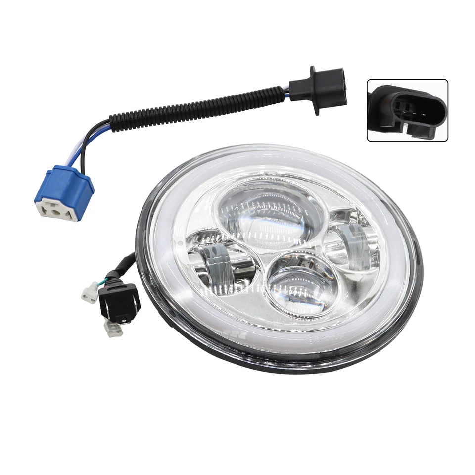 Faro proyector LED de 7 pulgadas haz alto/bajo para Harley Davidson Fatboy FLSTF EE. UU. Foto 2 de 4