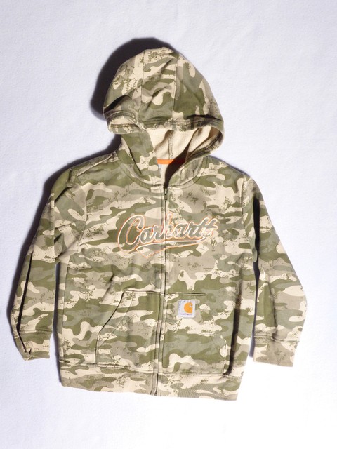 Carhartt Boys Zip Front CAMO HOODIE - Size 5 | eBay