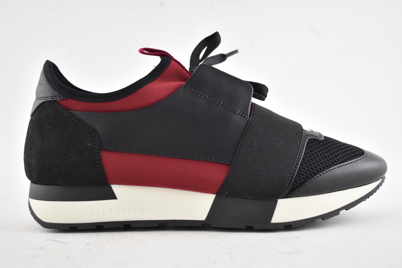 balenciaga runners black red