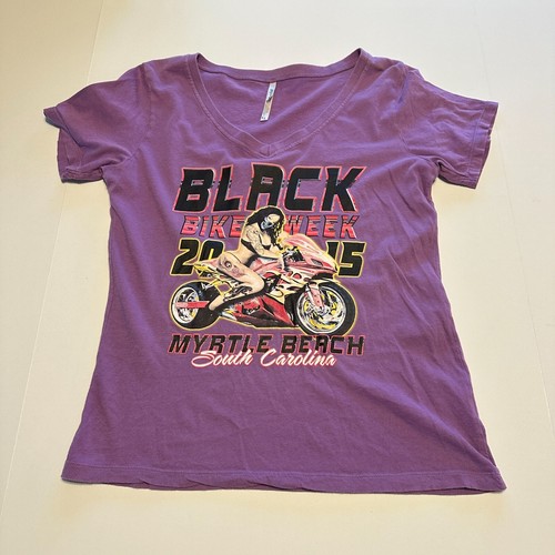 Exist Black Bike Week Myrtle Beach South Carolina T Shirt Womens Size
