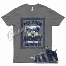 Grey PUT Shirt for N Air More Uptempo 96 Cool Midnight Navy Georgetown Blue