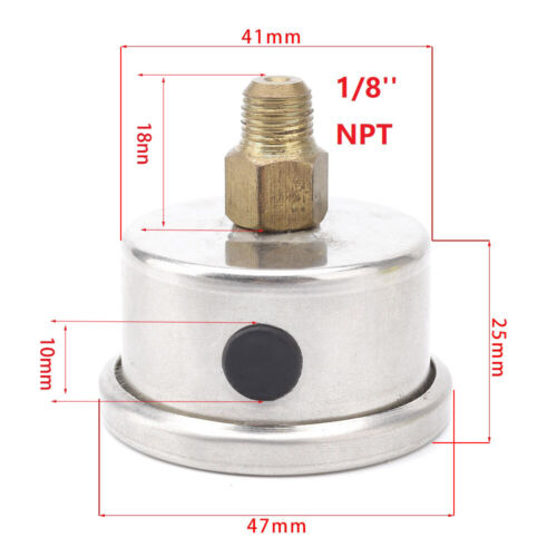 Liquid 0-15psi Fuel Pressure Gauge Regulator Gauge 1/8" NPT W/ 6AN Adapter - Picture 4 of 14