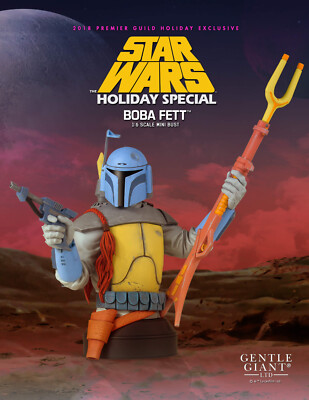 GENTLE GIANT STAR WARS BOBA FETT HOLIDAY SPECIAL 1/6 BUST 2018 PGM NEW #2/550!