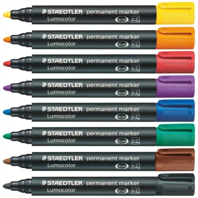 STAEDTLER Permanentmarker 352 Lumocolor 2mm ähnlich Edding 3000 [Farbe wählbar]