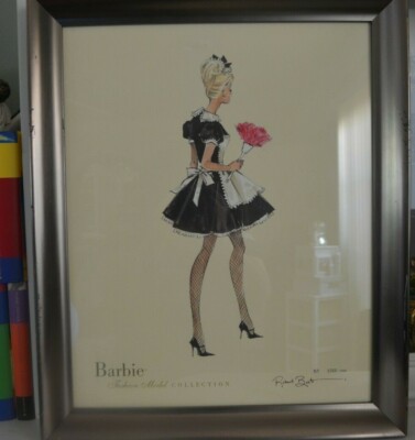 Barbie Framed Art Signed Fashion Model Collection Robert Best