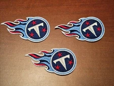 Tennessee Titans Three 3" Iron On Embroidered Patches FREE Shipping!!