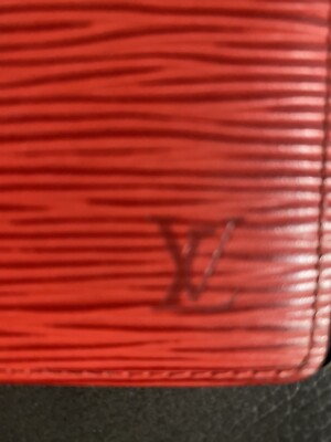 luis vuitton red planner With Pencil CA0996