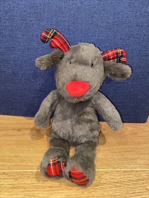 10 ZOLL NEXT WEICHES KUSCHELTIER RUDOLPH RENTIER ROTE NASE SCHOTTENKARO ELCH GRAU TEDDY WEIHNACHTEN