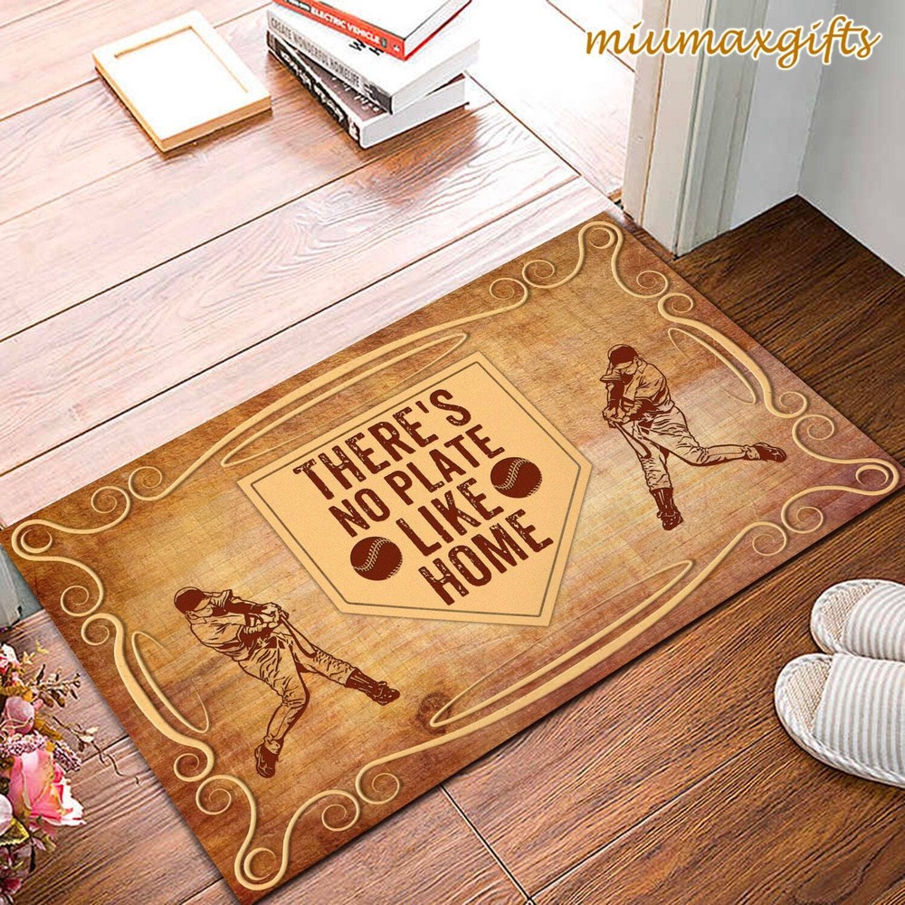 Personalized Baseball Doormat Custom Baseball Rug for Home Entryway Decor