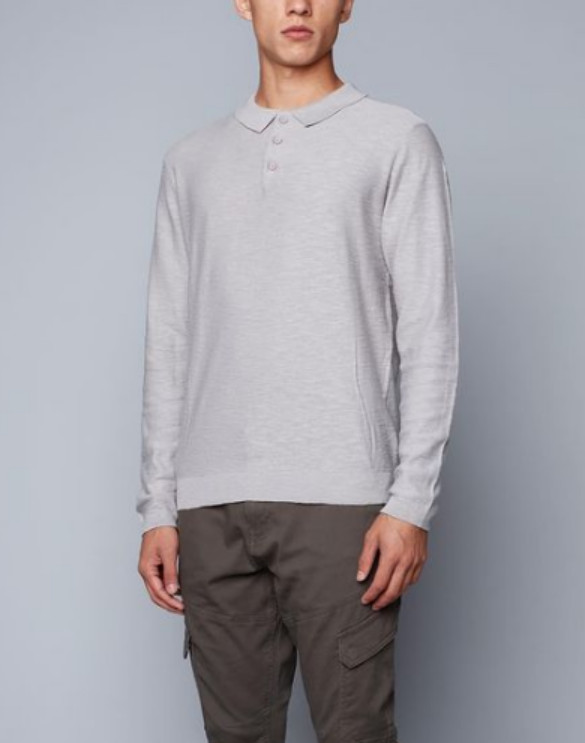 NWT Never Lose HEDGE Men's Long Sleeve Cotton Shirt Grey Size XXL (MSRP $55)