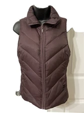 kennet cole reaction puffy vest XS Purple Down Filled.