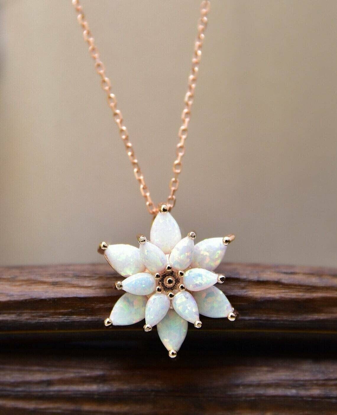 3Ct Pear Cut Fire Opal Lab-Created Pendant Necklace 14K Yellow Gold Plated Chain