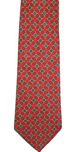 Burberrys of London Tie Pure Silk Hand Sewn Red 58Lx4W Necktie