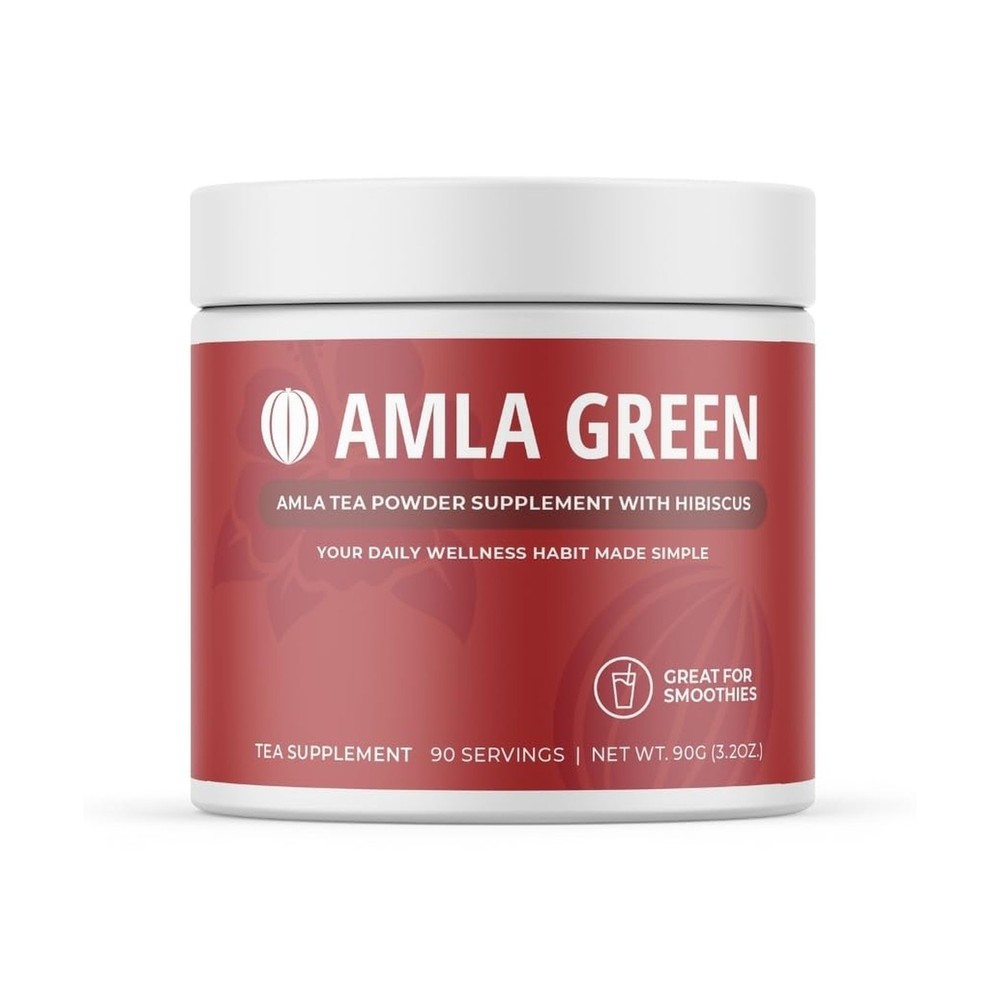 Amla Powder & Green Tea Superfood Supplement with Hibiscus, 20x Ultra Concent...