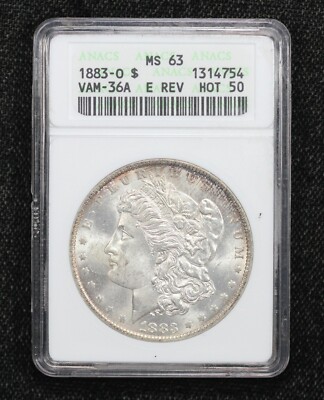 アメリカ VAM モルガンダラー銀貨1883 o (VAM 36A) MS63 1883年 1ドル
