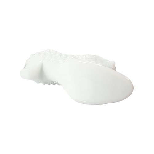 Fenton White Milk Glass Hobnail Cat Slipper High Heel Shoe Handmade Vintage - Picture 18 of 23