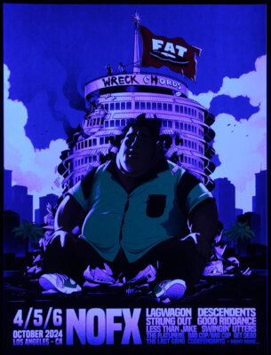 NOFX Final Tour 2024 Poster Fat Wreck Chords Los Angeles