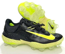 Nike Alpha Huarache Elite 4 Low MCS Baseball Black Lime FV6096-001 Sz's 8 - 10
