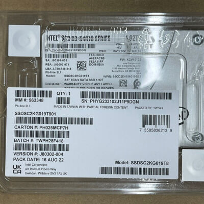 Intel S4610 1.92TB SSD SSDSC2KG019T801 NVMe U.2 TLC PCIe FEDEX Expedited Genuine