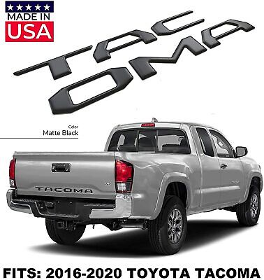 3D Raised Tailgate Insert Letters Emblems Fit 2014-2019 Toyota Tacoma-Chrome