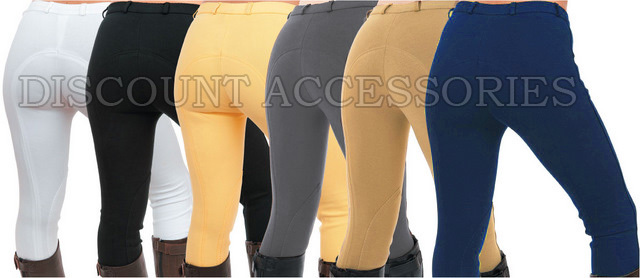 Autumnn Equestrian Jodhpurs Jodphurs Jods - Pantaloni Da Equitazione Elasticizzati In 4 Direzioni, Con Toppa Al Ginocchio, Nero/grigio, 26 W - Foto 3