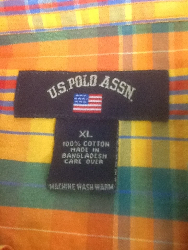 St79 Us Polo Assn. Camisa de vestir de franela manga corta XL Foto 2 de 4